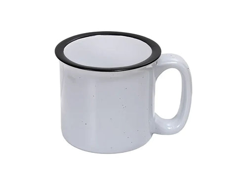 13oz/400ml Sublimation Ceramic Enamel Mug (Light Grey Pattern)