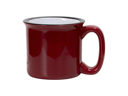 13oz/400ml Sublimation Ceramic Enamel Mug (Red Pattern)