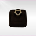 18K GOLD FILLED/PLATED OPEN HEART RING