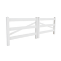 Oxworks 3 Rail Rural PVC Gate Pair - White - 1800 x 1300mm - - Image 1