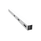 Oxworks 3 Rail Rural PVC Gate Post - White - 127 x 127 x 2050mm - - Image 1