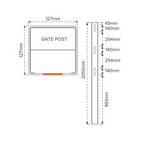 Oxworks 3 Rail Rural PVC Gate Post - White - 127 x 127 x 2050mm - - Image 2