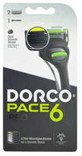 دوركو ماكينة برو ثري 6شفرة 2موس +يد - Dorco Pro Three / Shai Pro 3-Blade Razor - Handle + 2 Refill Cartridges
