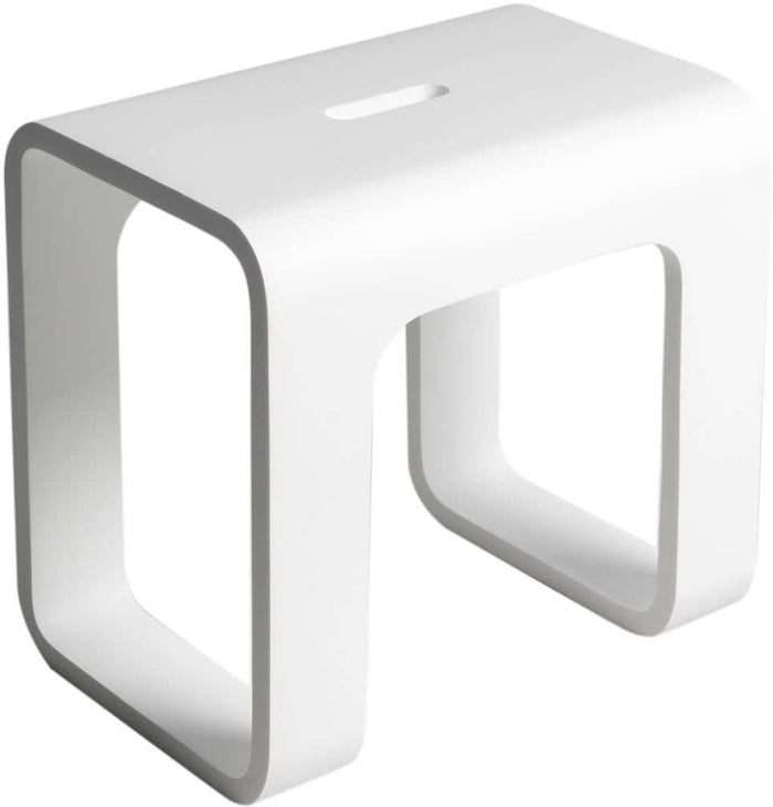ABST99 Solid Surface Resin Bathroom/Shower Seat - Matte Finish in Black or White - ALFI brand
