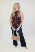 All The Charm Polka Dot Peplum Top - The Pink Tulip Clothing