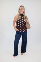 All The Charm Polka Dot Peplum Top - The Pink Tulip Clothing