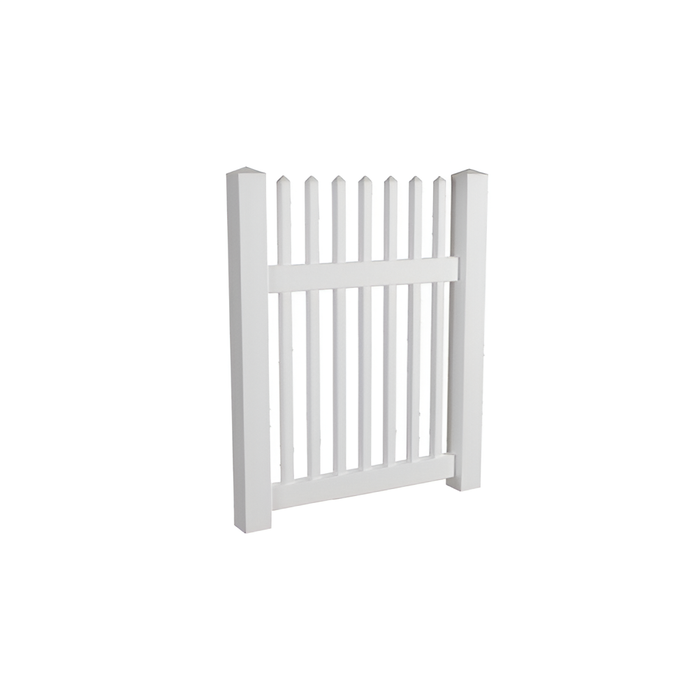 Oxworks Bayswater PVC Picket Gate - UV Stabilised PVC - 1000mm x 1200mm - - Image 1