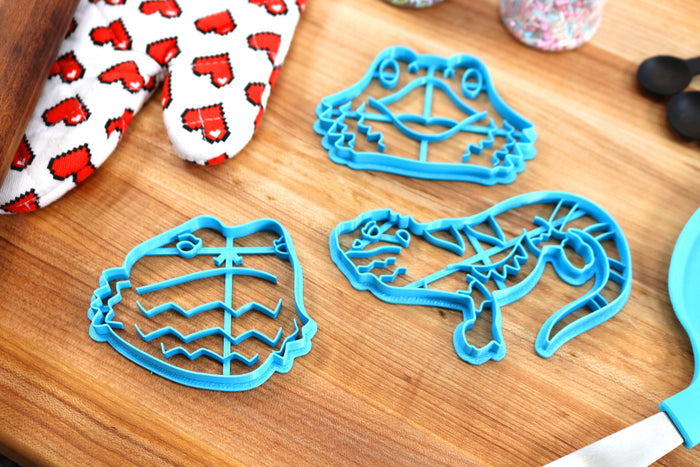 Bearded Dragon Cookie Cutters - Bearded Dragon Face, Bearded Dragon Outline, Bearded Dragon Gift