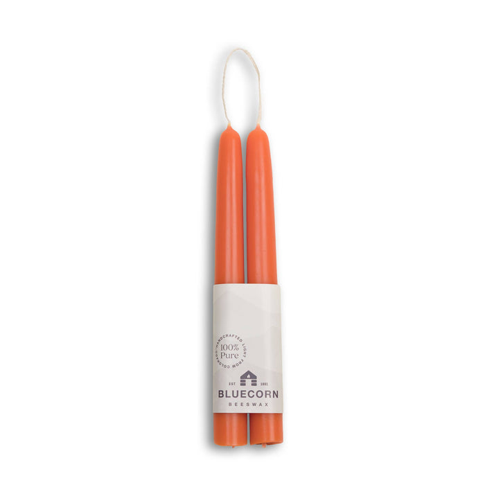 Beeswax Taper Candles – Dripless & Handmade in USA: Apricot / 8"