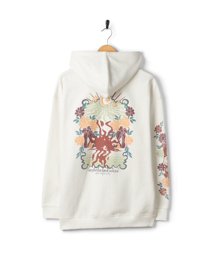 Better Days Womens Oversized Pop Hoodie in Cream