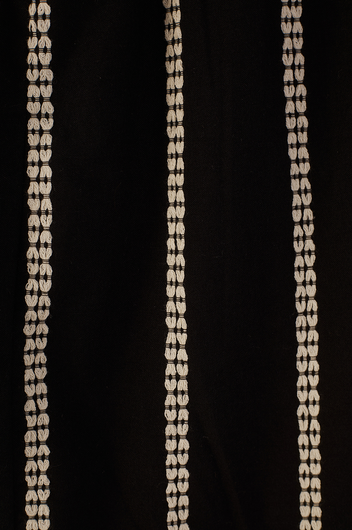 Black Embroidered Flower Adjustable Straps Cotton Maxi Dress_6