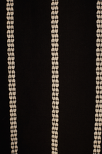 Black Embroidered Flowers V Neck Cotton Mini Dress_6
