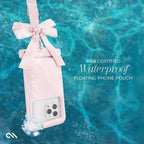 Blush Pink Bow Waterproof Floating Phone Pouch