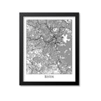 Boston Map Art Print, Massachusetts