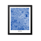 Boston Map Art Print, Massachusetts