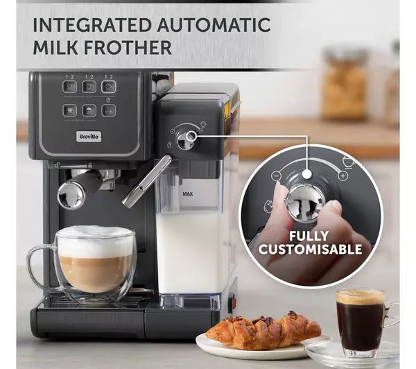 BREVILLE One-Touch CoffeeHouse II VCF146 Coffee Machine - Grey - Shoppers-kart.com