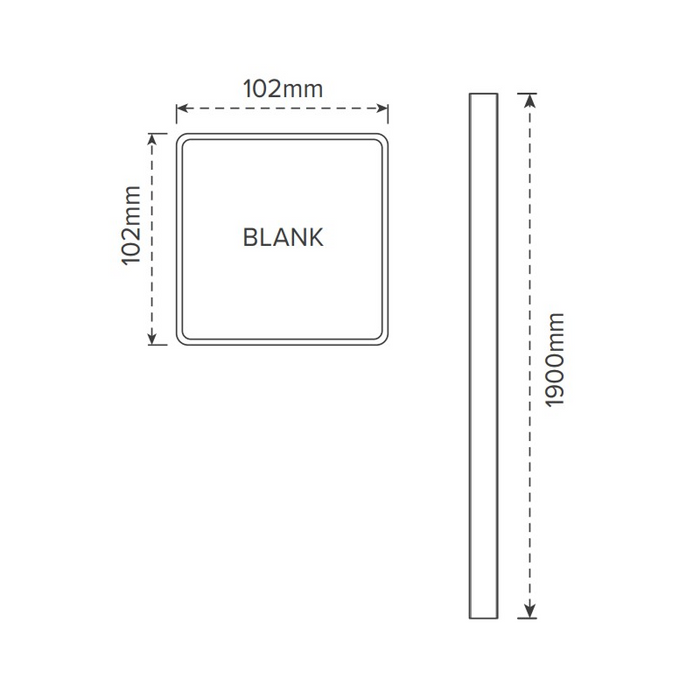 Oxworks Bridgehampton PVC Blank Post - White - 102mm x 102mm x 1900mm - Image 2