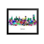 Buffalo Skyline Painting Art Print