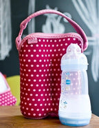 BUILT® Bottle Buddy Two-Bottle Tote Pink Dots Cases Your Oil Tools