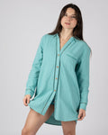 Calma Womens Oversized Beach Shirt in Blue