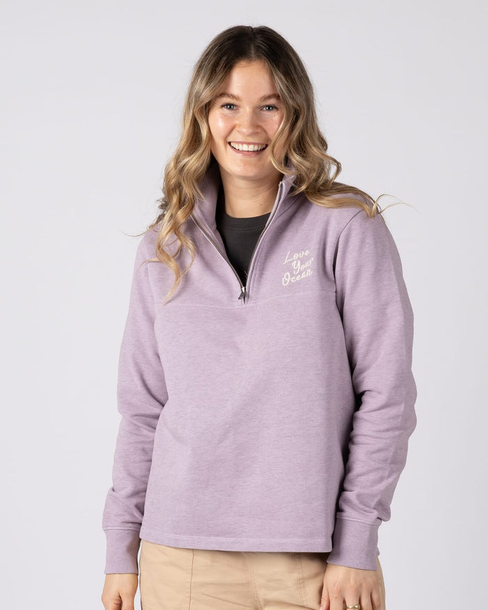 Carissa Womens Sweatshirt in Purple