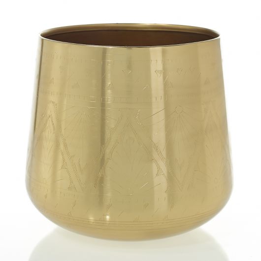accent decor large brass tulum pot