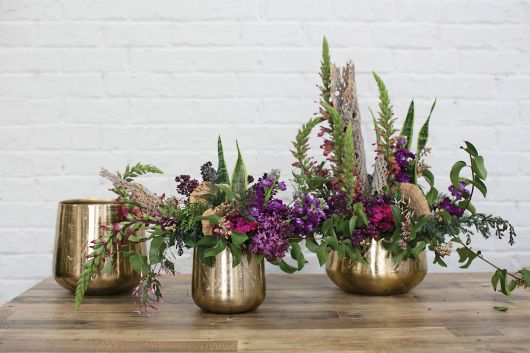 accent decor large brass tulum pot