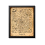 Charlotte Map Art Print, North Carolina