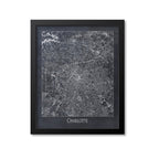 Charlotte Map Art Print, North Carolina
