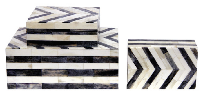 Chevron Natural Bone Box (Series 05) (Wholesale Price)
