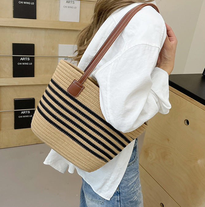 CL1344 - Casual Straw Woven Tote Bag