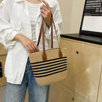 CL1344 - Casual Straw Woven Tote Bag