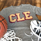 CLE College - Wine/Gold - Mens/Unisex Crew T-Shirt