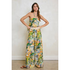 Conversational Decorative Waist Wide Leg Pants