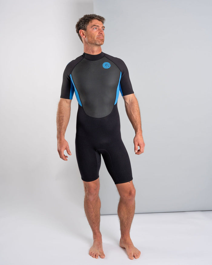 Core Mens 3/2 Shortie Wetsuit in Black/Blue