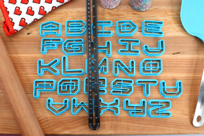 Cyberpunk FONT Cookie Cutters - Fondant Letters, Letters for Cake decorating