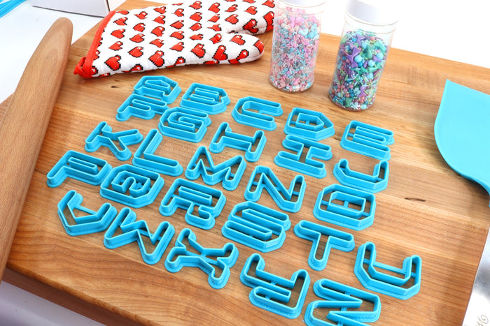Cyberpunk FONT Cookie Cutters - Fondant Letters, Letters for Cake decorating