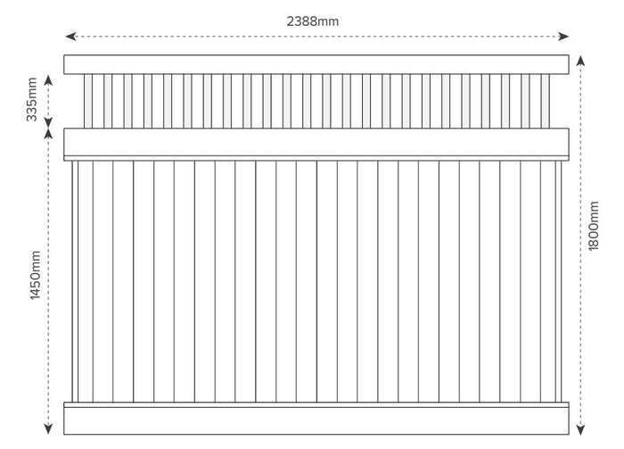 Oxworks East Hampton PVC Panel Kit - White - 1800mm Height - - Image 2