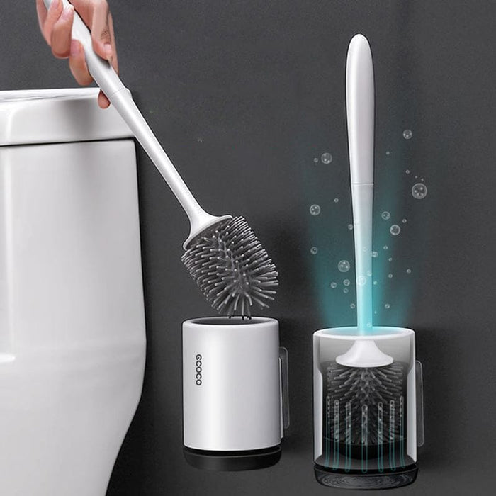 ECOCO Wall-Mounted Silicone Toilet Brush – Hygienic, Quick Drying Bathroom Tool – Home Hatch Pakistan