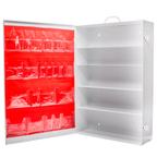 Empty Large First Aid Cabinet 5 Shelf W/Logo