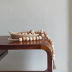 Farmhouse Wooden Beads with Jute Tassels - Waha Lifestyle