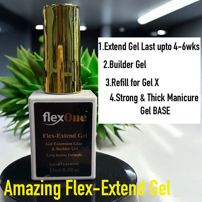 FlexOne GLUE EXTEND Gel - Gel X Glue - Builder gel