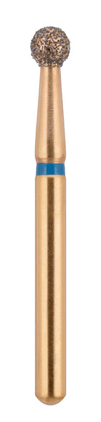 G/001-021 (801)  10-Pk , Multi use Gold Diamond Burs Round (Ball) Shaped
