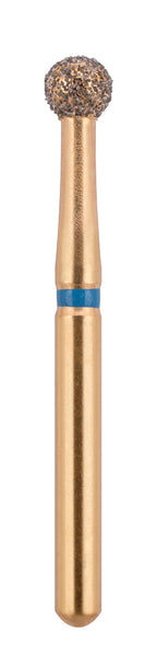 G/001-023 (801) 10-Pk , Multi use Gold Diamond Burs Round (Ball) Shaped