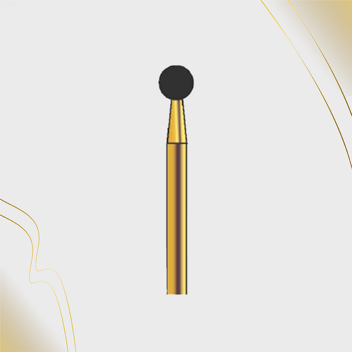 G/001-033 (801) 10-Pk , Multi use Gold Diamond Burs Round (Ball) Shaped