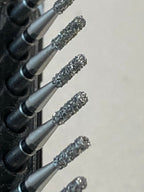 G/109-010  (835)-(557 diamond) 10-Pk , Multi use Gold Diamond Burs Flat End Cylinder Shaped