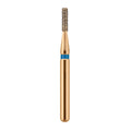 G/109-010  (835)-(557 diamond) 10-Pk , Multi use Gold Diamond Burs Flat End Cylinder Shaped
