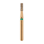 G/109-012 (835)-(558 diamond) 10-Pk , Multi use Reusable Gold Diamond Burs Flat End Cylinder Shaped