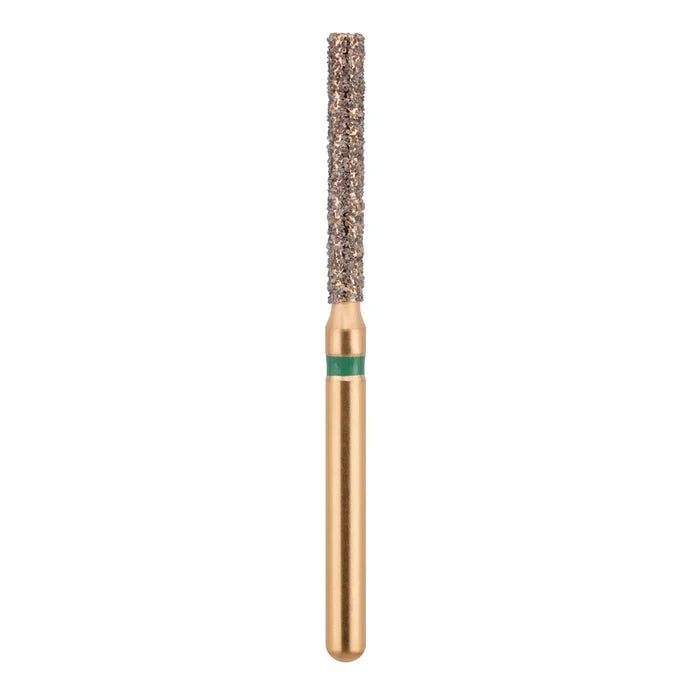 G/112-014 (837L) 10-Pk , Multi use Gold Diamond Burs Flat End Cylinder Shaped