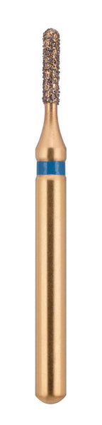 G/139-009 (838) 10-Pk , Multi use Gold Diamond Burs Round End Cylinder Shaped